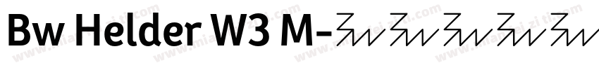 Bw Helder W3 M字体转换